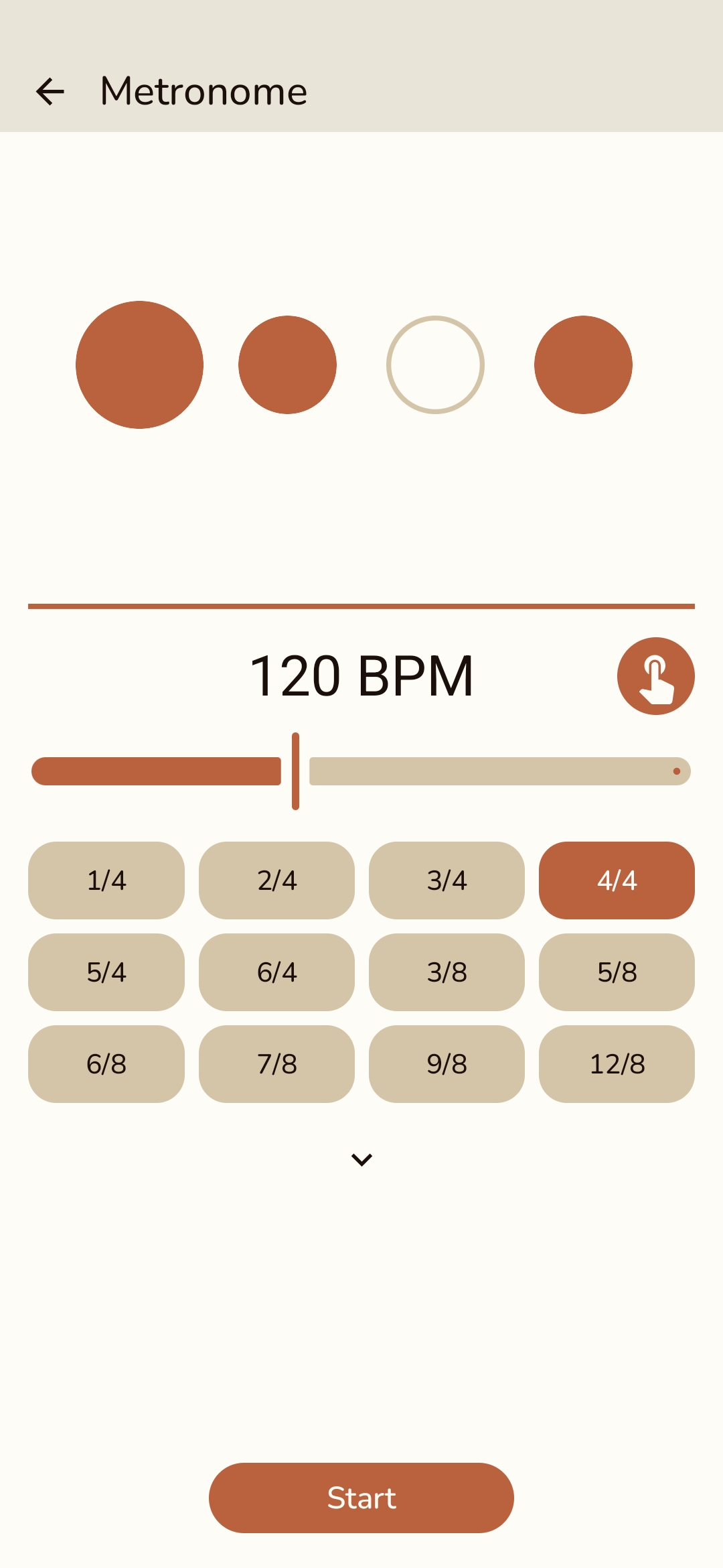Metronome screenshot in Ukulele Pouch